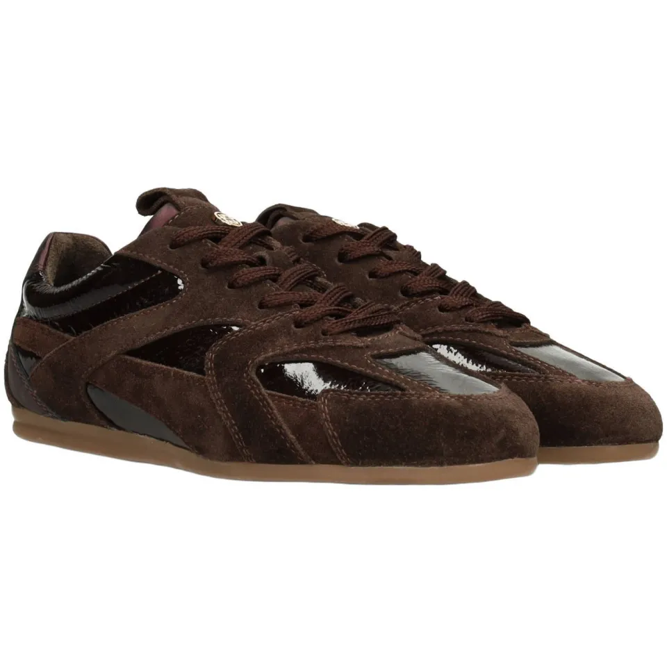 Haboob Ayla lakleren sneakers - donkerbruin