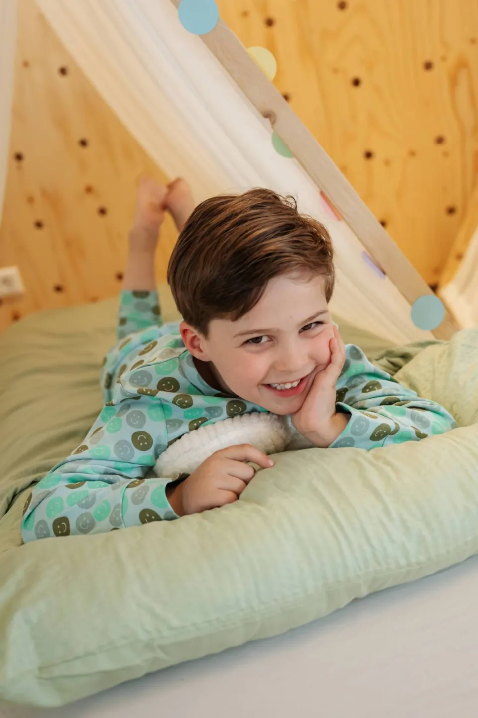Stains&Stories pyjama met print lichtblauw/groen, foto 7