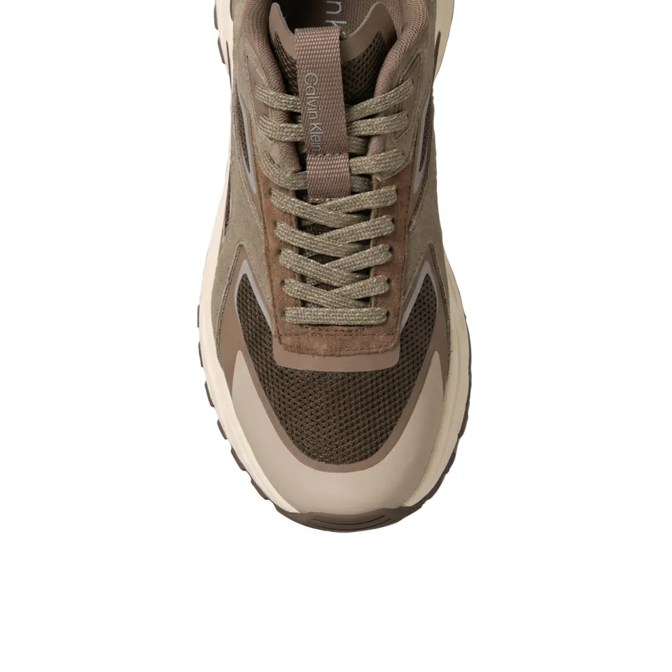 Calvin Klein chunky suède sneakers bruin, foto 7