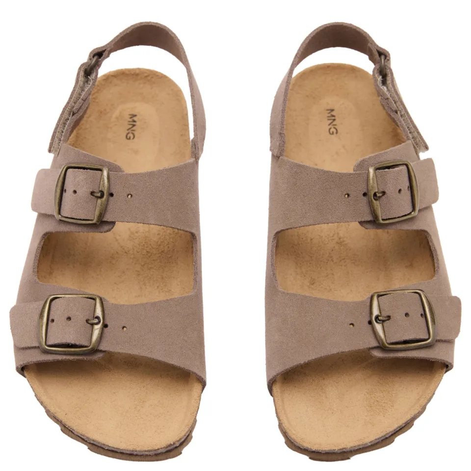 Mango Kids leren sandalen bruin, foto 4
