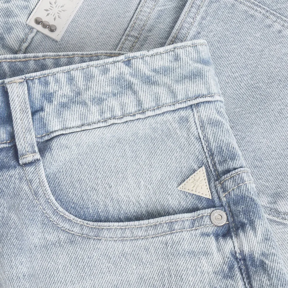 Indian Blue Jeans regular waist denim short lichtblauw, foto 8