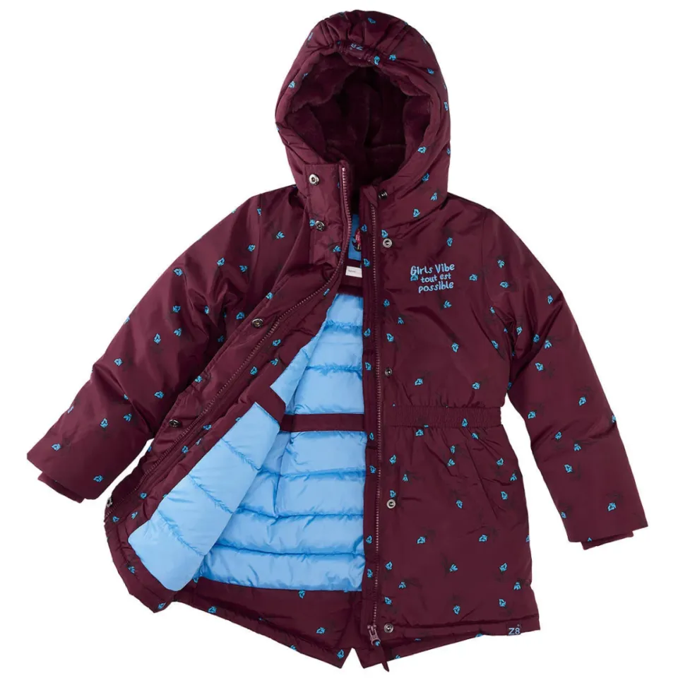 Z8 Arieke winterjas donkerrood donkerrood/blauw, foto 3