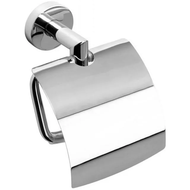 Sapho Toiletrolhouder Sapho X-Round 14.2x15 cm met Klep Chroom Wit Chroom