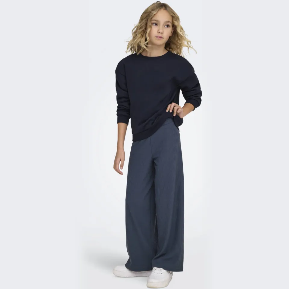 Only KIDS ONLY GIRL KOGNELLA wide leg casual broek grijsblauw
