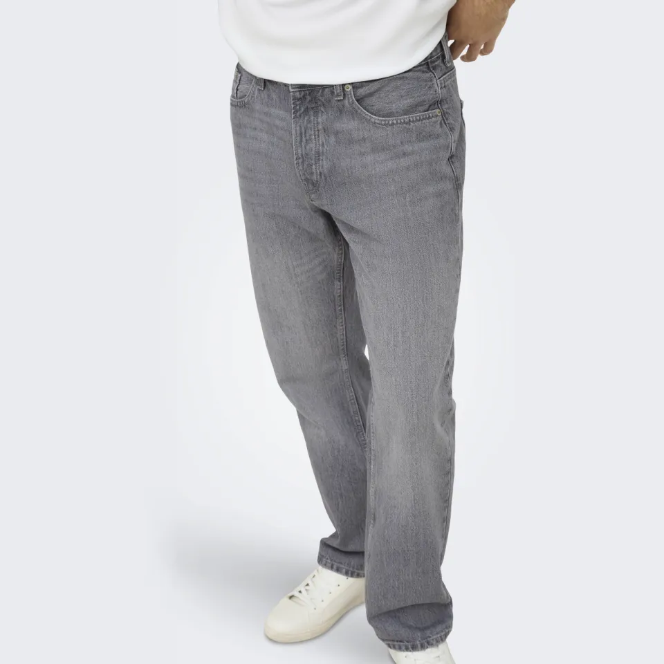 Only & Sons straight leg jeans ONSEDGE medium grey denim, foto 4