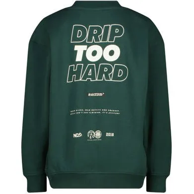 Raizzed boxy sweater met backprint - donkergroen, foto 4