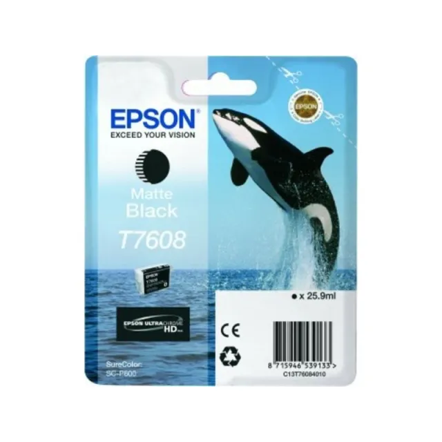 Epson T7608 (C13T76084010) Inktcartridge Mat-zwart