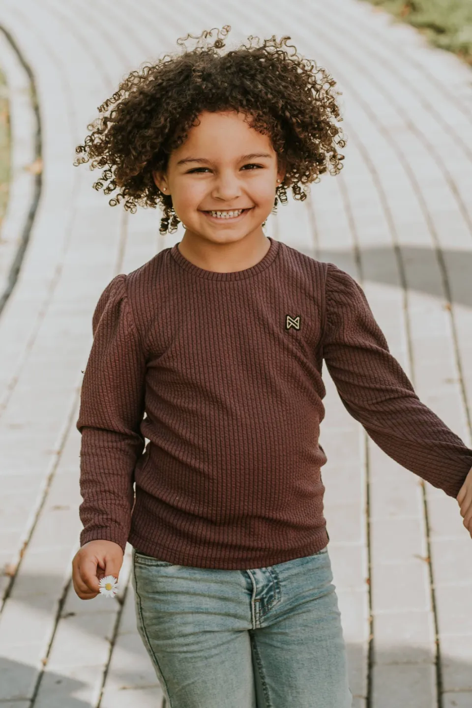 Koko Noko rechtvallende longsleeve donkerpaars