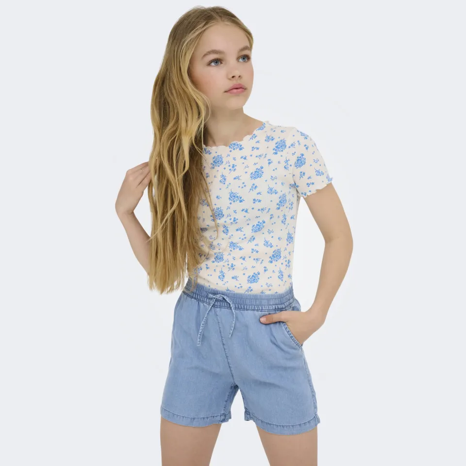 Only Girl regular casual short medium blue denim