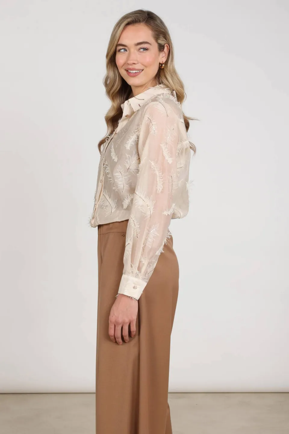 NUKUS Aysha blouse beige, foto 7