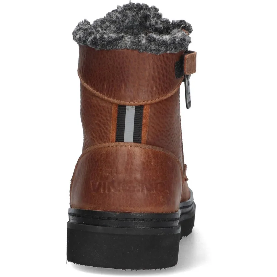 Vingino leren veterboots cognac, foto 5