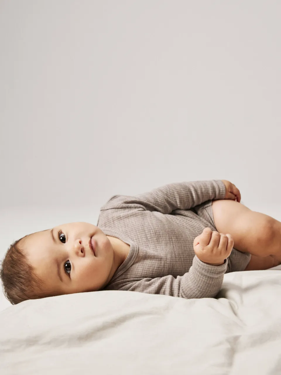 NAME IT BABY wollen gemêleerde romper - grijs, foto 4