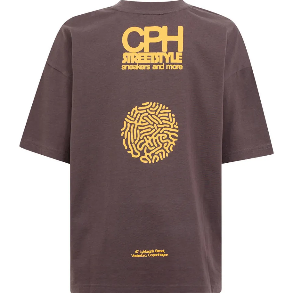 Shoeby T-shirt met backprint donkerbruin, foto 4