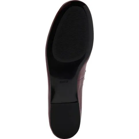 Mango TEEN leren ballerina's met studs - bordeauxrood, foto 3