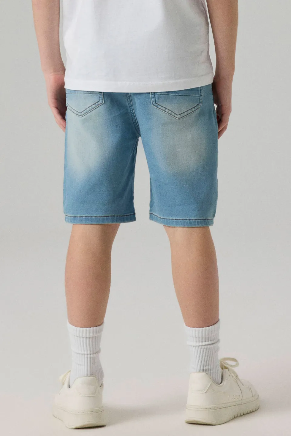 NAME IT regular denim jeansshort lichtblauw, foto 5