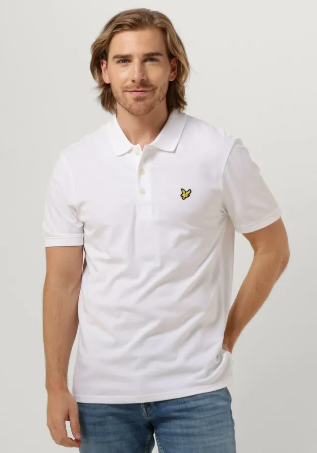 Lyle & Scott Heren Polo's & T-shirts Plain Polo Shirt - Wit