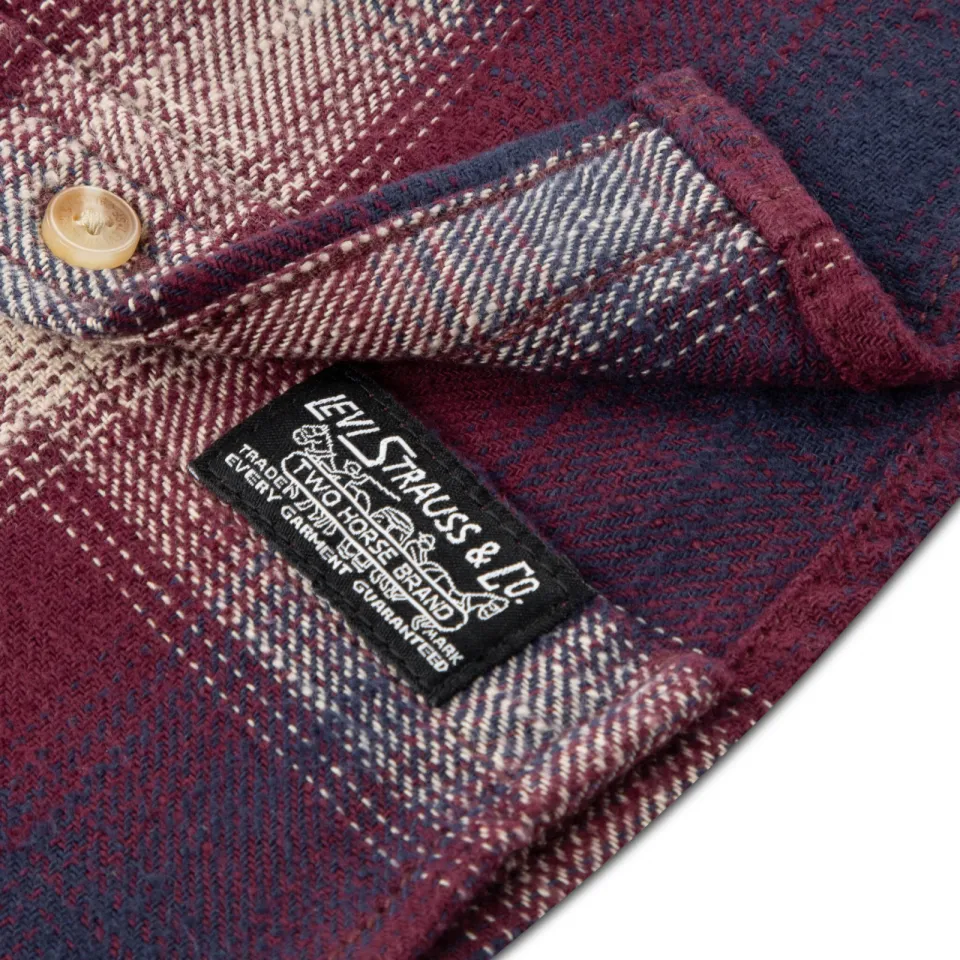 Levi's Kids geruit casual overhemd - donkerrood, foto 3