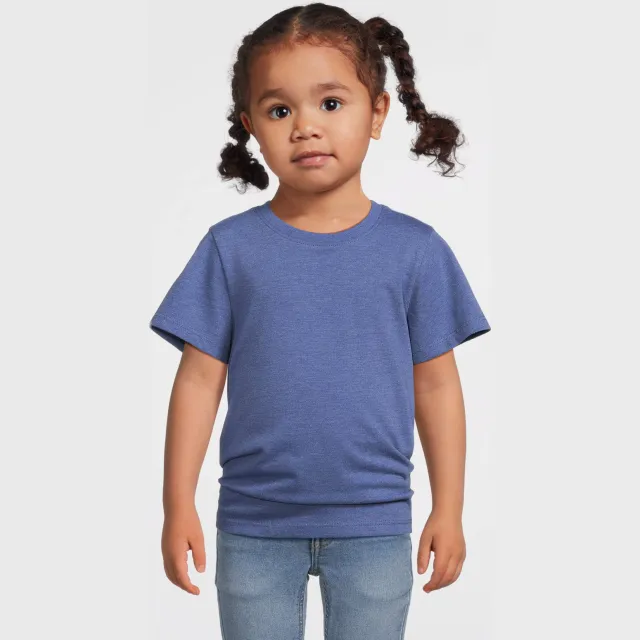 Anytime T-shirt blauw melange
