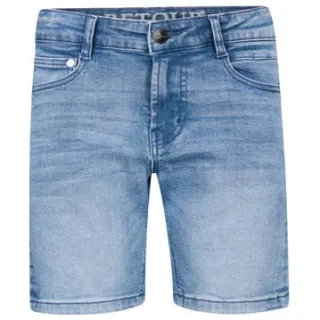 Retour Jeans straight regular waist jeansshort lichtblauw Blue grey denim