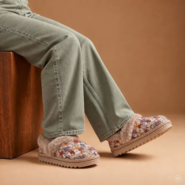 Skechers Slip-ins Too Cozy Pups Pantoffels grijs, foto 8
