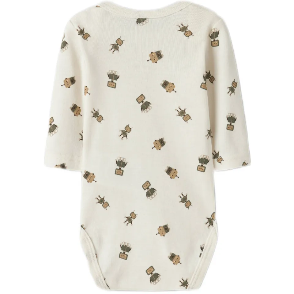 NAME IT BABY romper - beige/groen/bruin (set van 3), foto 6