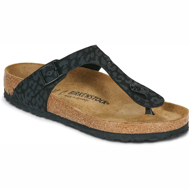 Birkenstock Gizeh teenslippers zwart