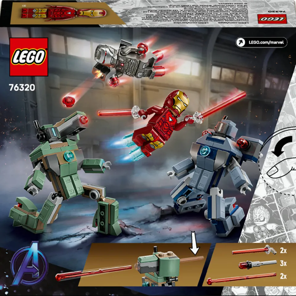 Lego Marvel Iron Man en War Machine vs. Hammer Drones 76320, foto 6