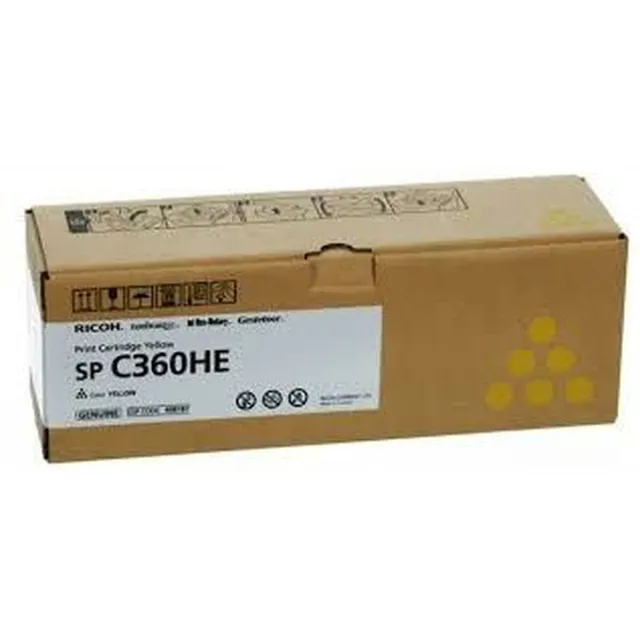 Ricoh 408187 (SP C360HE) Toner Geel Hoge capaciteit, foto 2