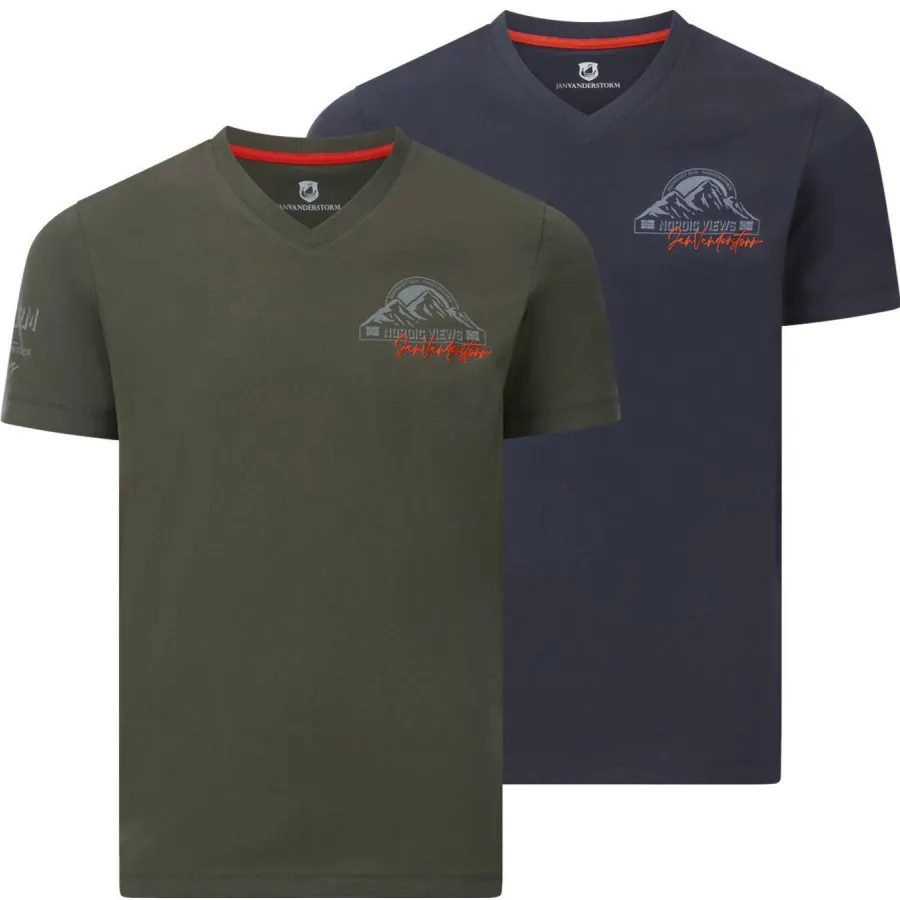 Jan Vanderstorm Jendur T-shirt olijfgroen, foto 4