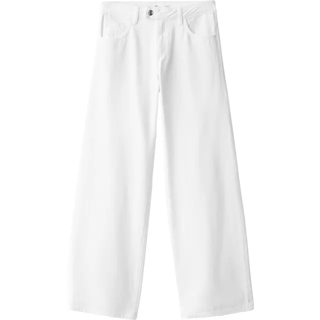 Mango TEEN low waist wide leg jeans - wit, foto 2