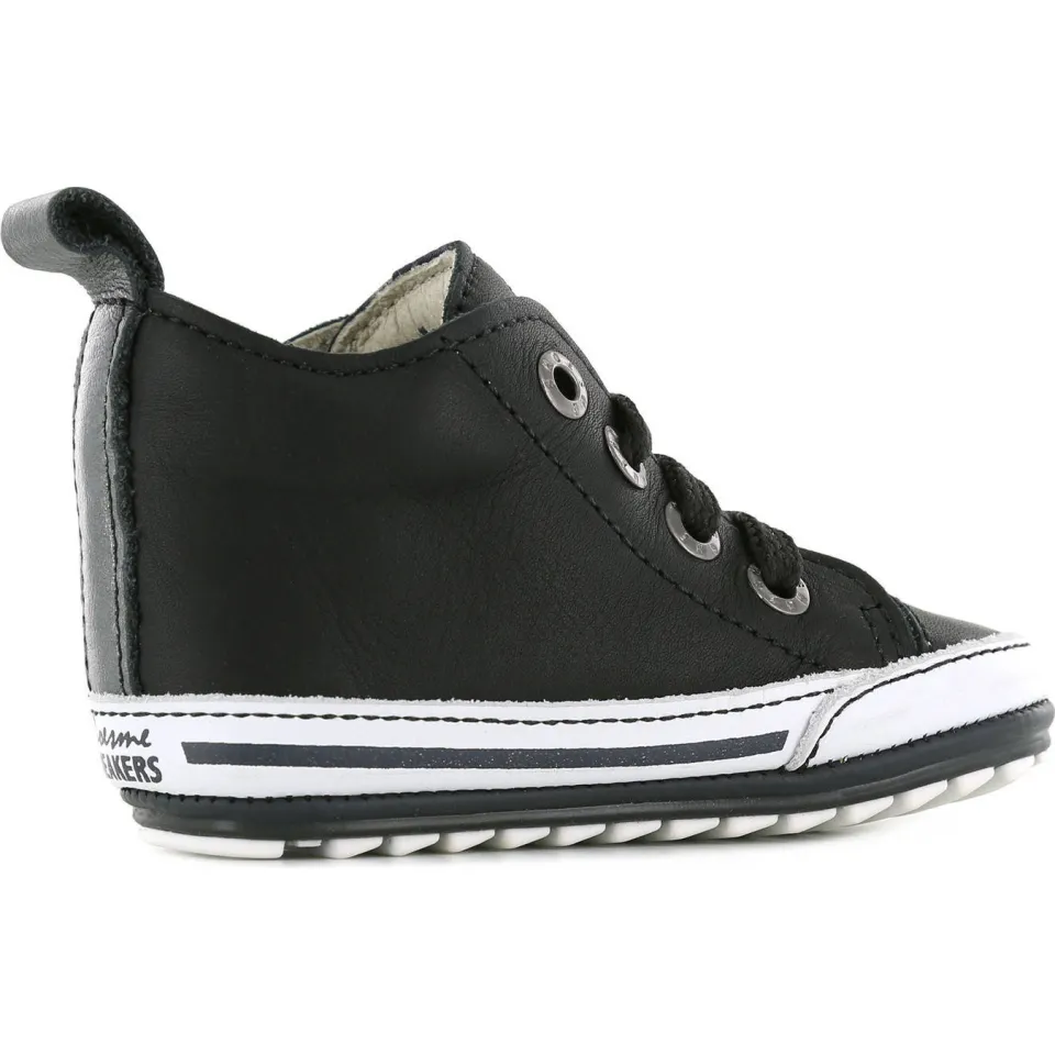 Shoesme BP21W028-D leren babyschoenen zwart/rood, foto 2