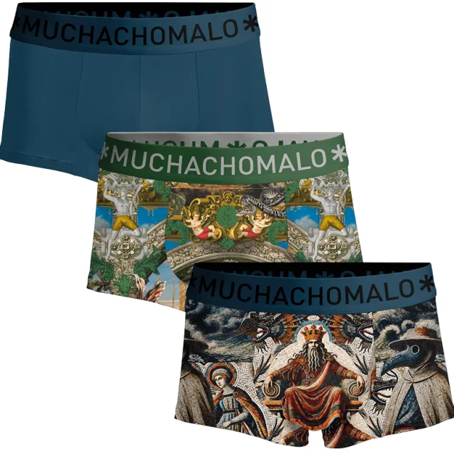 Muchachomalo Heren 3-pack Trunks Premodern Veelkleurig