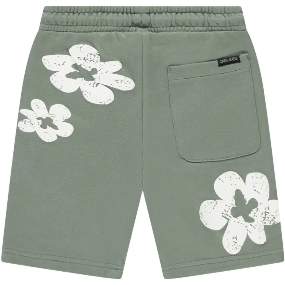 Cars gebloemde sweatshort mosgroen, foto 3