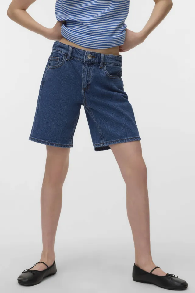 Vero Moda jeansshort medium blue denim, foto 3