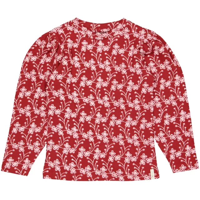 LEVV longsleeve met bloemenprint rood Rood/roze/wit