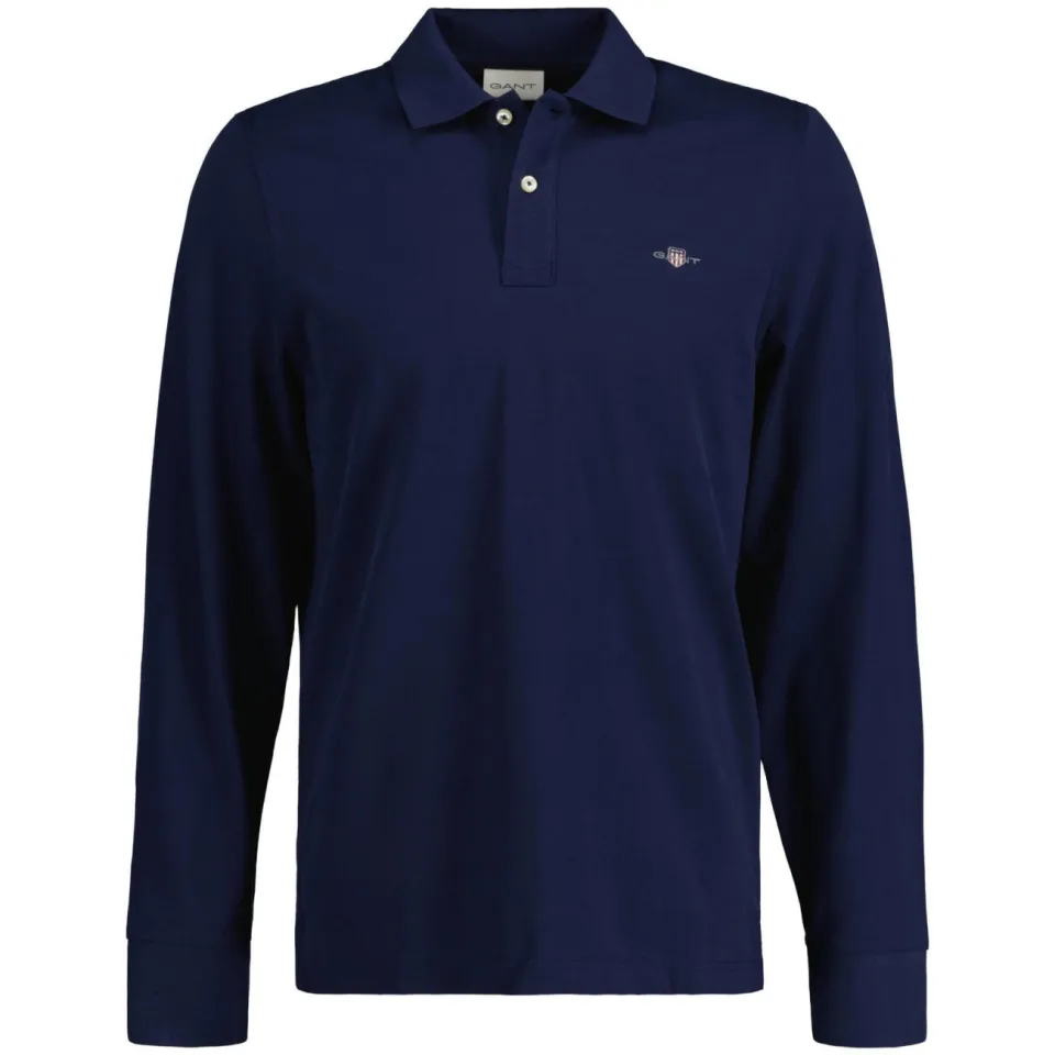 Gant regular fit piqué polo - evening blue, foto 3