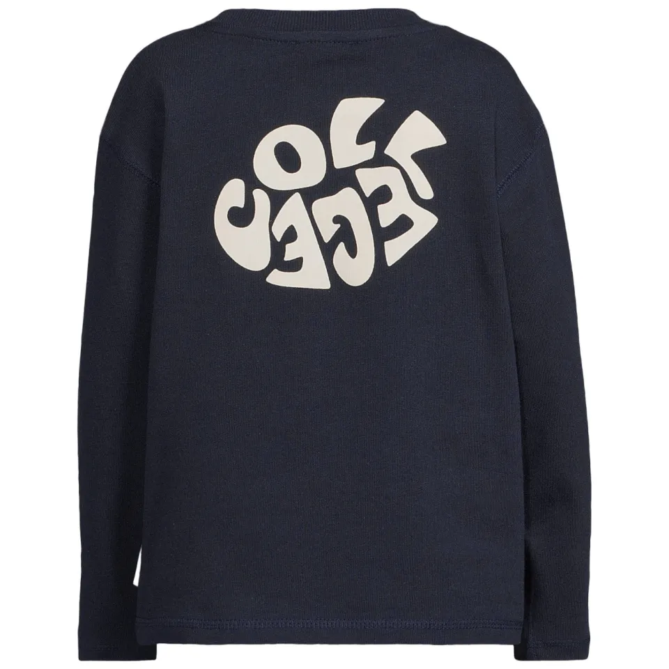 Me & My Monkey rechtvallende longsleeve met backprint donkerblauw, foto 4