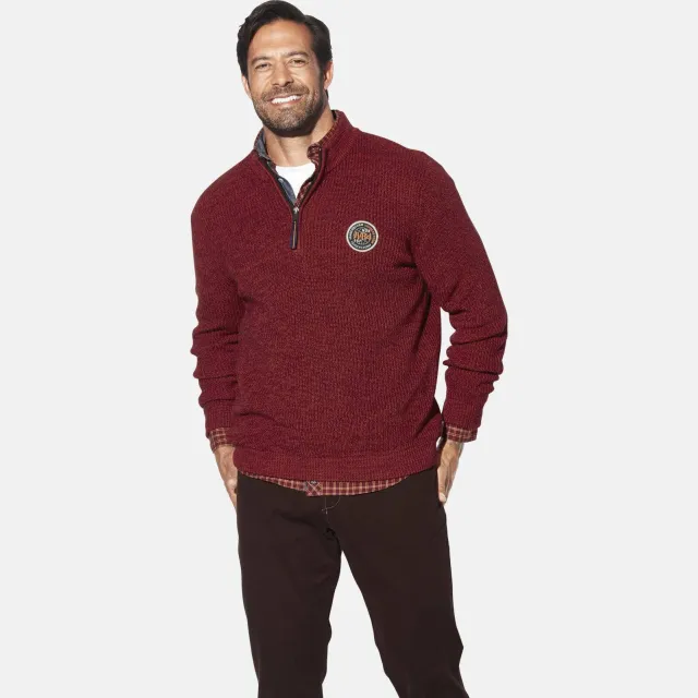 Jan Vanderstorm +FIT COLLECTIE trui RAGNARLOD Plus donkerrood