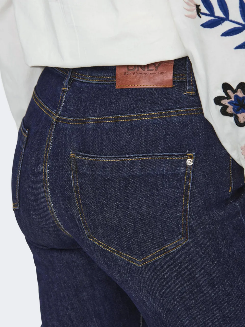 Only high waist flared jeans ONLWAUW dark blue denim, foto 7