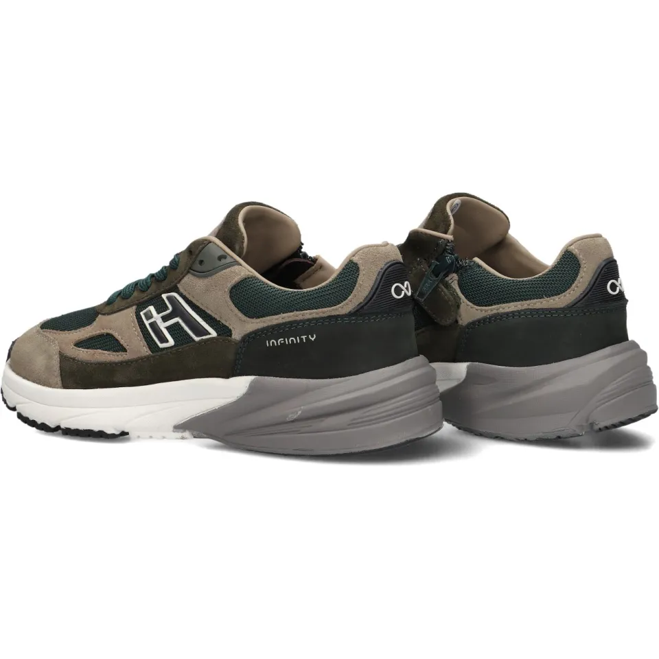 Hip Infinity sneakers donkergroen donkergroen/taupe, foto 6