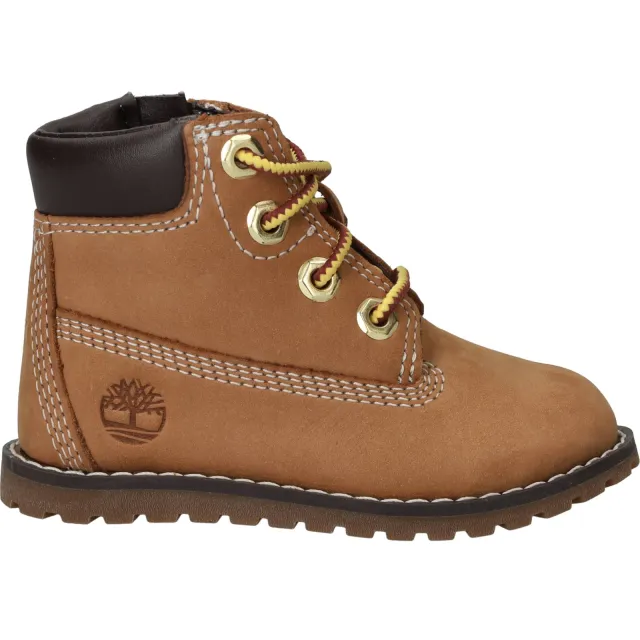 Timberland Pokey Pine Mid Lace Up With Zip Veterboots Cognac Bruin