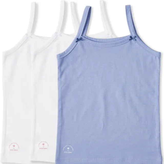 Little Label hemdje wit blauw