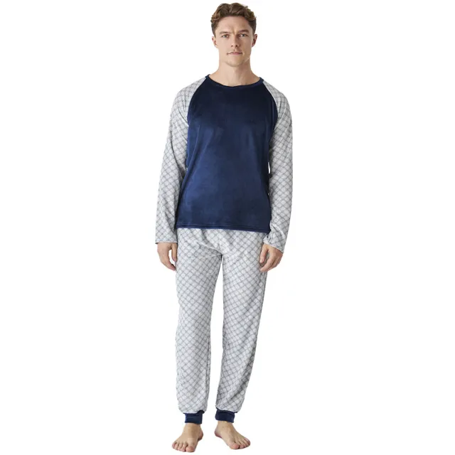 J&J Brothers JJBEP5301 pyjamaset blauw