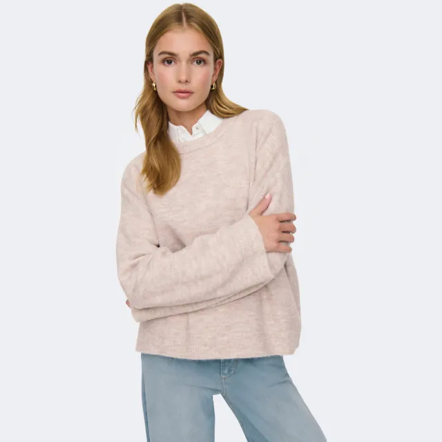 Only trui beige gebreid Offwhite
