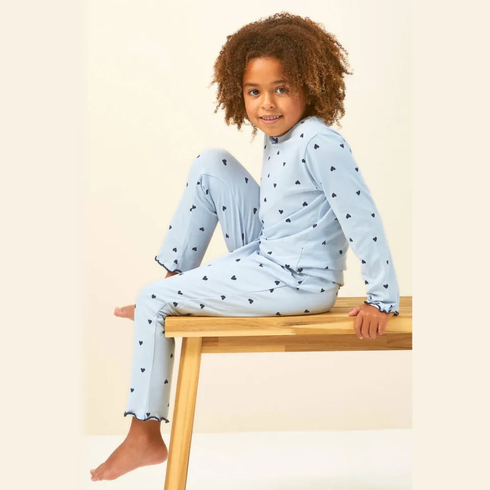 Little Label pyjama met hartjes lichtblauw, foto 3