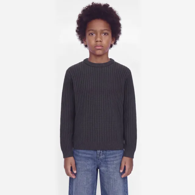 Jack & Jones JUNIOR gebreide trui - antraciet