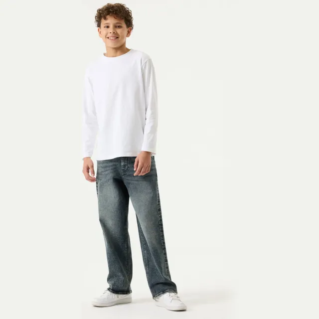 Garcia Jaysen baggy jeans - donkerblauw Dark blue denim