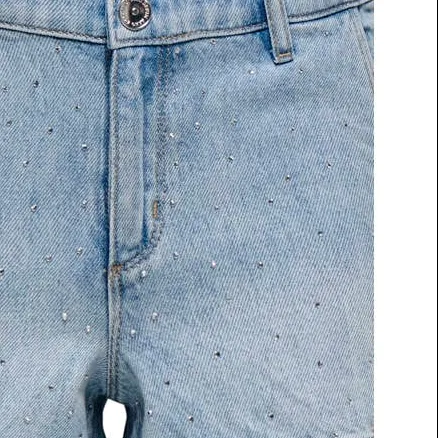 Only wide leg short lichtblauwe denim, foto 4
