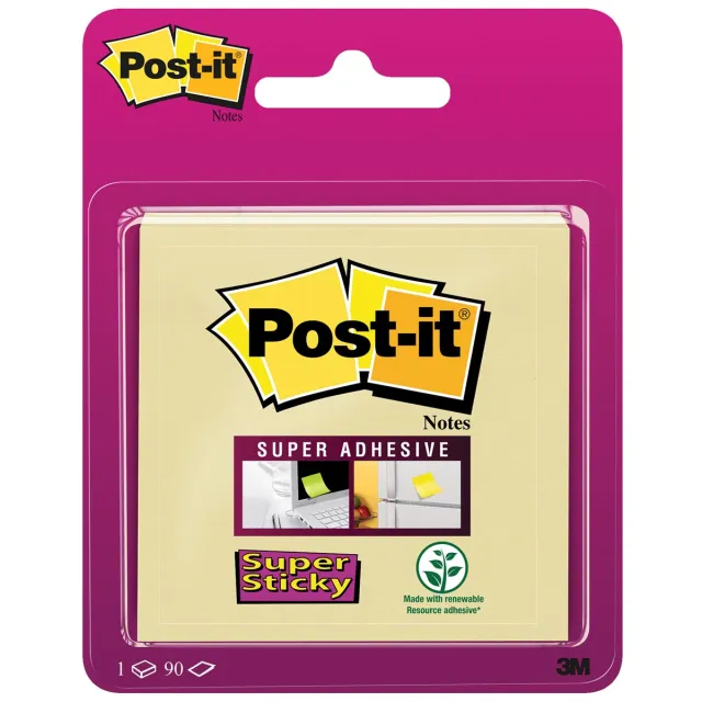Post-It Memoblok post-it 6920 super sticky 76x76mm geel