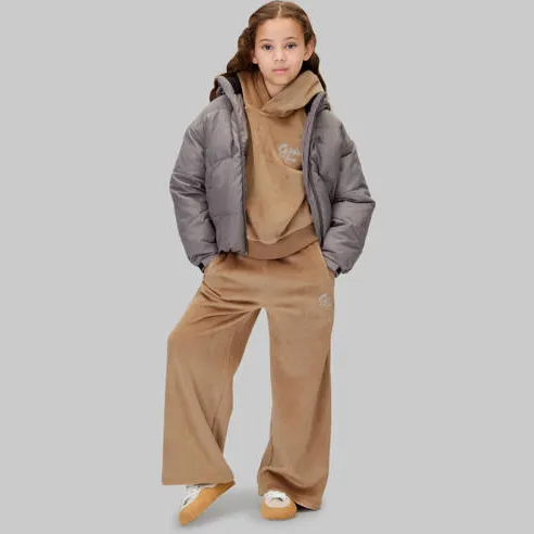 Calvin Klein fluwelen hoodie + broek lichtbruin, foto 3